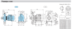 Размеры насосов Calpeda серии B-NM