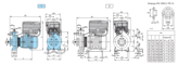Размеры насосов Calpeda серии NM EI